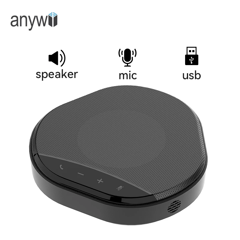Anywii meeting room wall conference speakers usb mic with speaker camera noise cancel conference microphone built in speaker