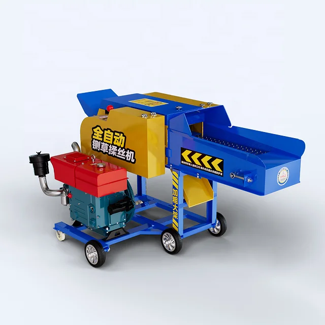 Home Farm Use Cattle Feed Making Diesel Engine Straw Ensilage Machine Grass Maize Chopper Diesel Chaff Cutter