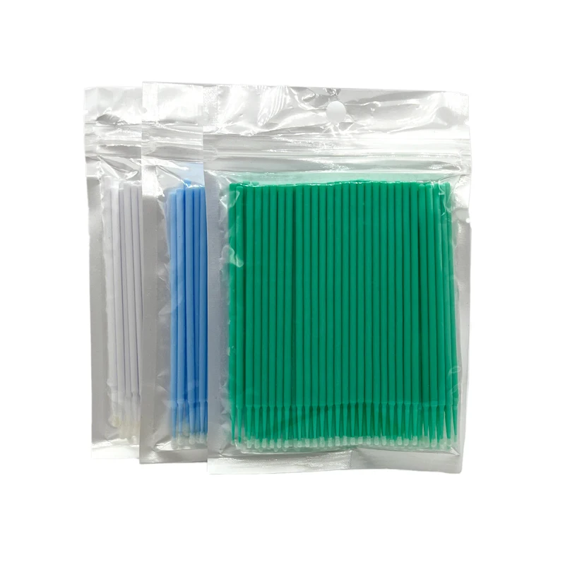 Tool Disposable Green Barrel Cotton Applicator Pink Pale Mini Eye Brush Lash Wand Swab Stick Extension Dental Micro Microbrush