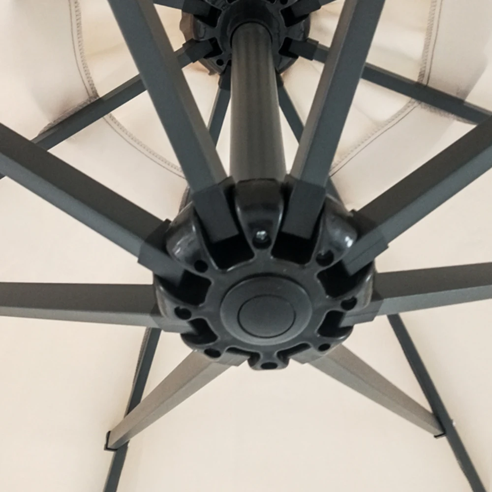 Заводская цена, высококачественный роскошный алюминиевый садовый зонтик на солнечной батарее, уличный зонтик