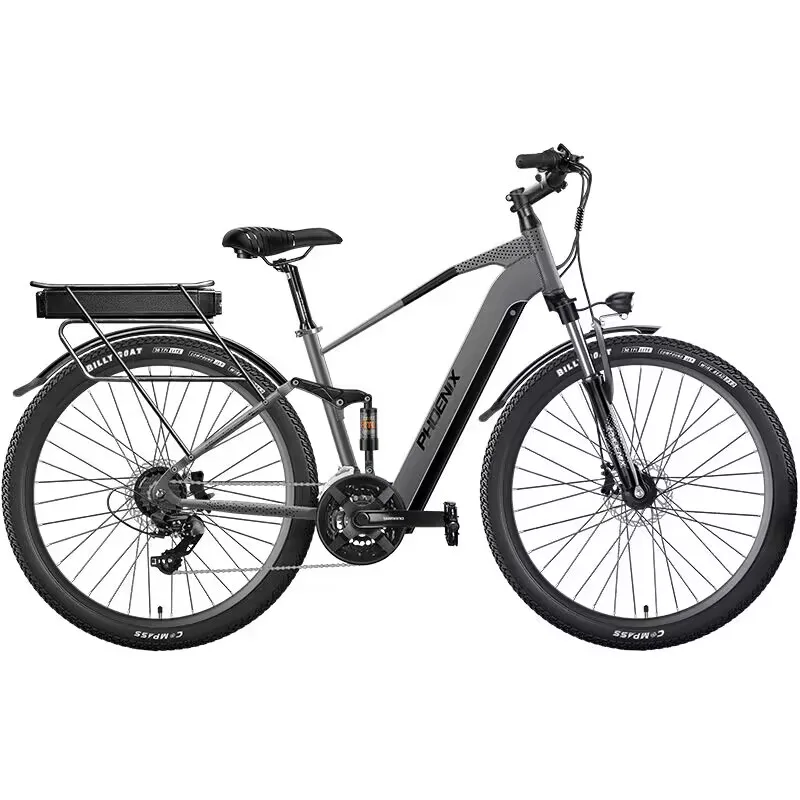 Electric City Road Bicycle 350W Pedal Assistance 36V 15ah Lithium Battery Aluminum Alloy Frame 21 Speed Integrated Electric Bike