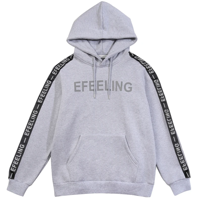 Custom hoodie printing 3M reflective hoodie pullover high quality sweatshirt wholesale