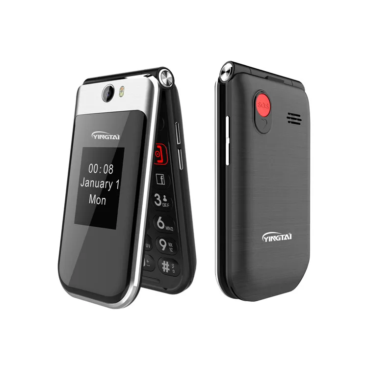 4G flip keypad mobile phone with Android system with 2.8inch screen SOS Dual SIM WIFI whatsap smart feature phone