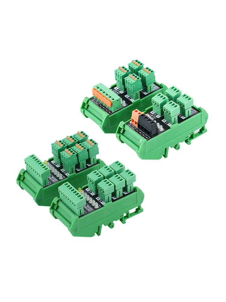 6-channel signal conversion board input spring screw wiring electrical proximity switch sensor terminal block NPN/PNP