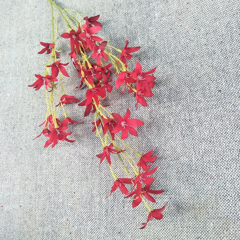 Factory Supply Home Decor Silk Oncidium Hybridum Flower Artificial Orchid