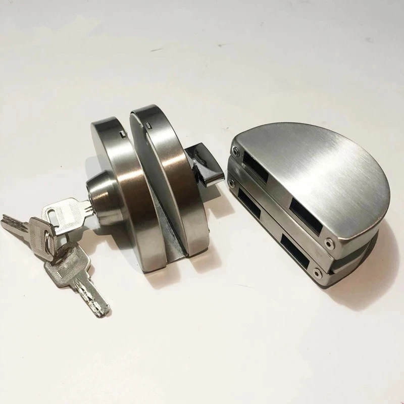 Glass Door Lock Stainless Steel Double Bolts Swing Push Sliding Access Control Office Glass Door Lock Office Door Lock