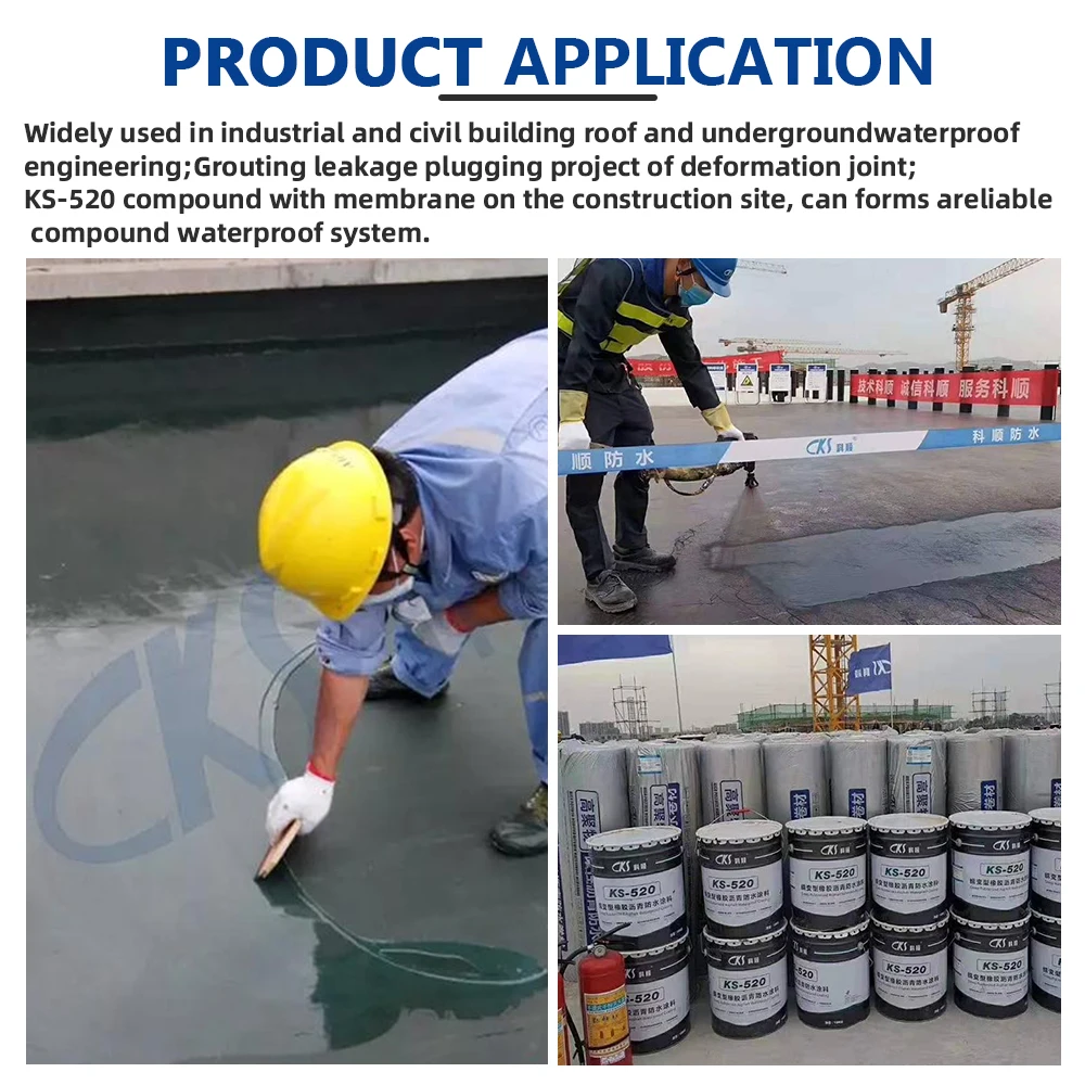 CKS eco friendly liquid bitumen rubber bitumen waterproof coating paint for roof building