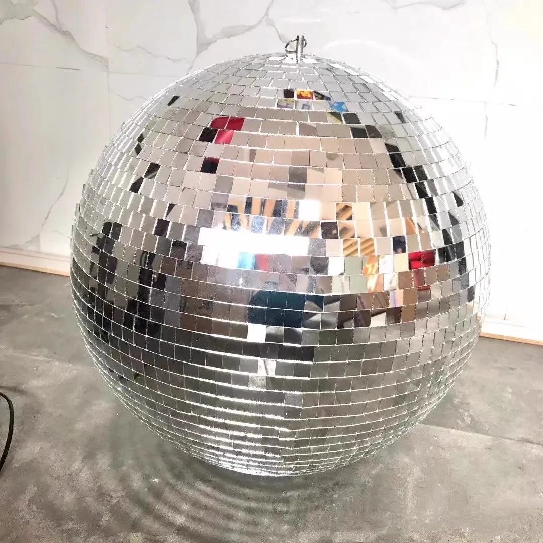 China factory price Mirror Ball 30cm to 100cm Gold/Silver Disco Glass Ball with Motor for nightclub party