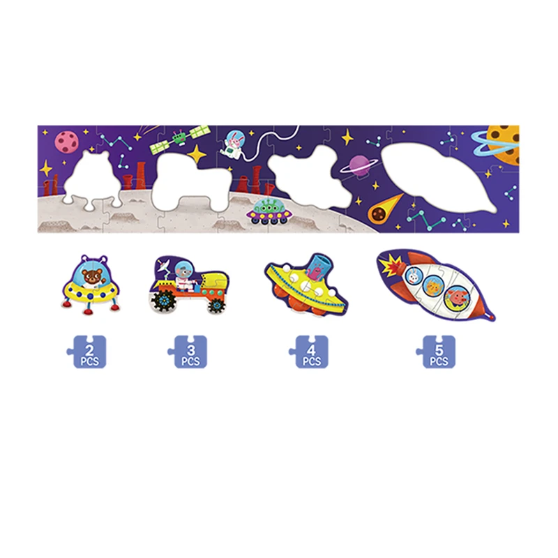 
RTS Exist stock Large Floor Monopoly family Jigsaw Puzzle games Cartoon outer space Map box set for children 