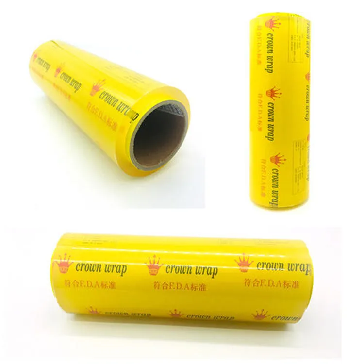 
Hot Sale transparent cling film roll pvc food grade cling film food 