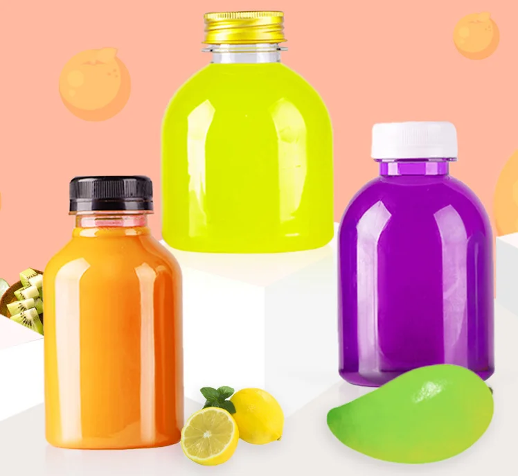 8oz 250ml Round Empty Milk Bottles Plastic Smoothie Bottles Ideal For Juice Milk Other Beverages