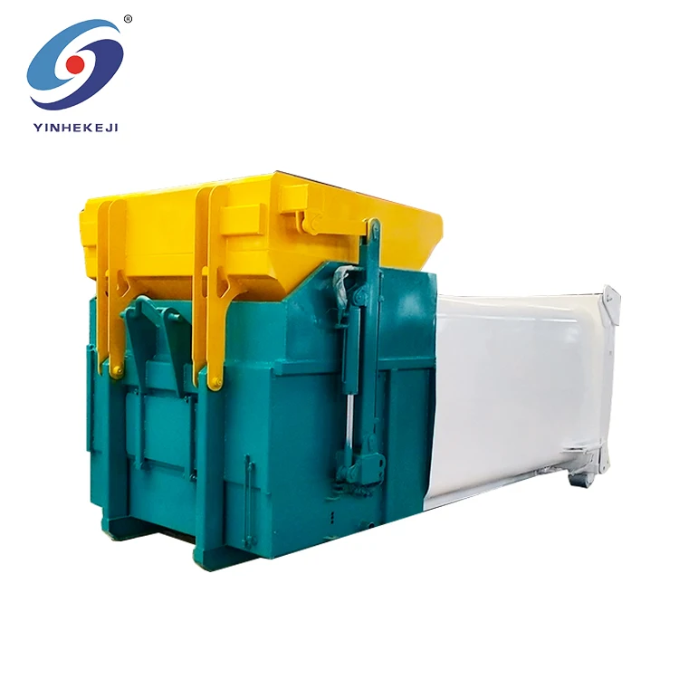 
Horizontal Fixed Garbage Compression Equipment Paper Machine Waste Management Trash Compactor 