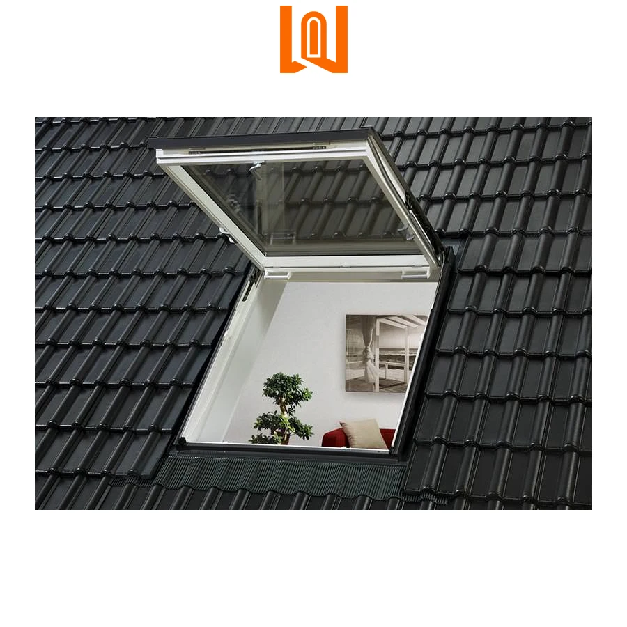WANJIA Balcony Electric Skylight Roof Window Aluminum Glass Double Glazed Roof Windows