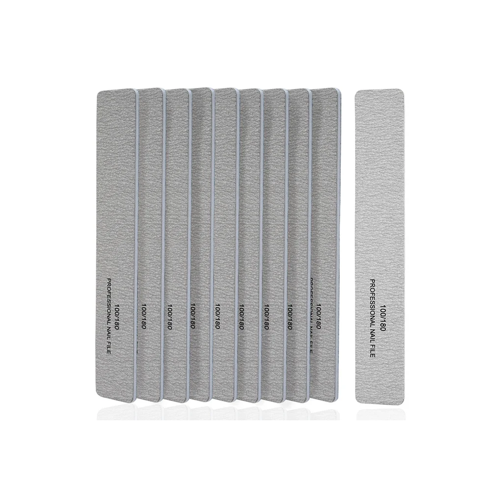 High Quality Washable Manicure File Dual Sided 100/180 Sanding Sandpaper Nail Files