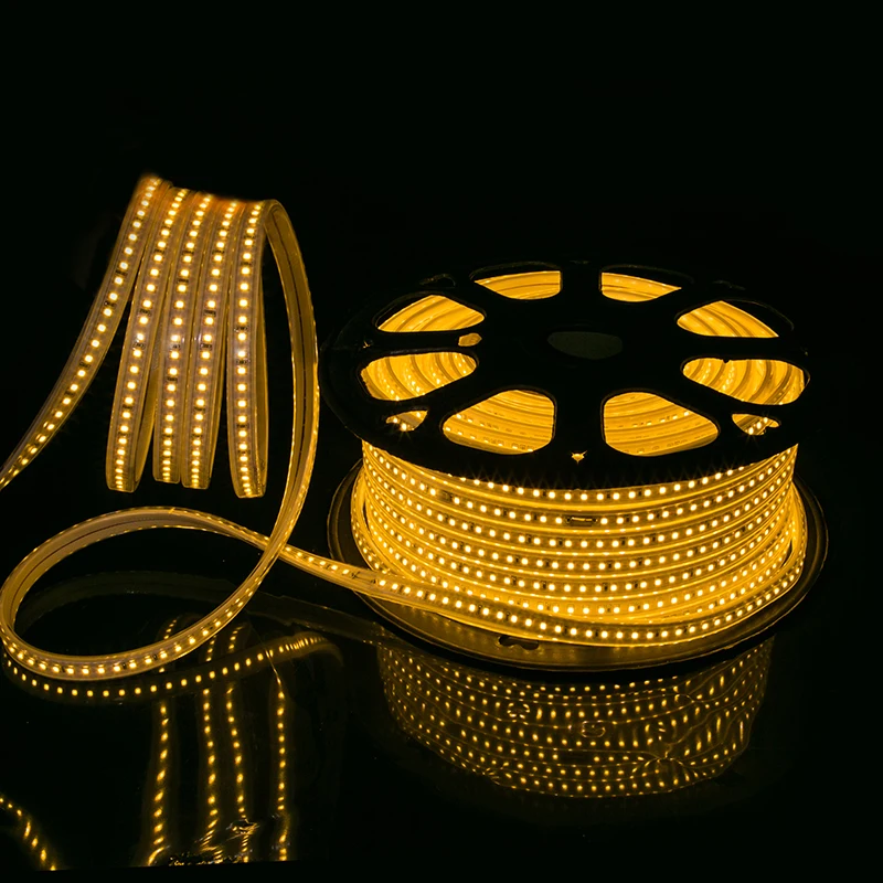 Waterproof 220V SMD5050 RGB LED Strip Light 50M A Roll 60LEDs/M 220V High Voltage LED Rope Light