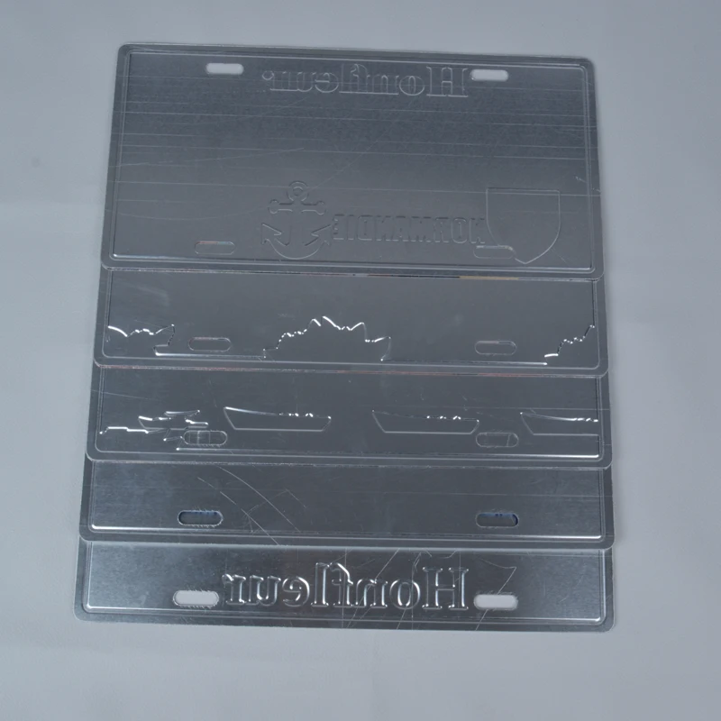 Wholesale Custom Logo Embossed Car Number Plate Souvenir Metal Aluminum Car License Plate Decorative Car Plates