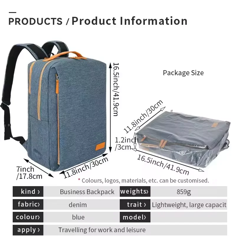 Factory OEM Business Backpack with USB Charging port Waterproof Book bag backpack school bags
