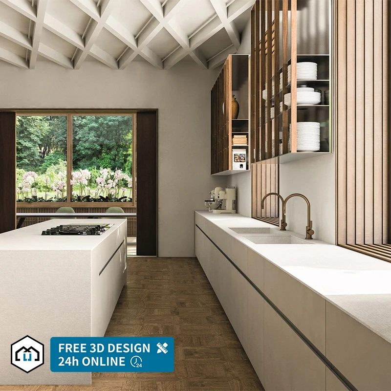 automatic Luxury Modular Cabinet Personalized Factory Price Modern Kitchen Furniture Luxury Wooden Kitchen Cabinet