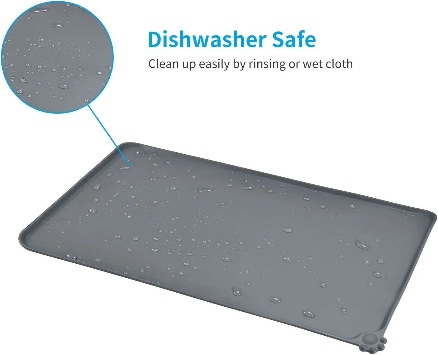 Silicone Waterproof Dog Cat Pet Feeding Mats Anti-Slip Pet Bowl Mats Pet Feeding Mat