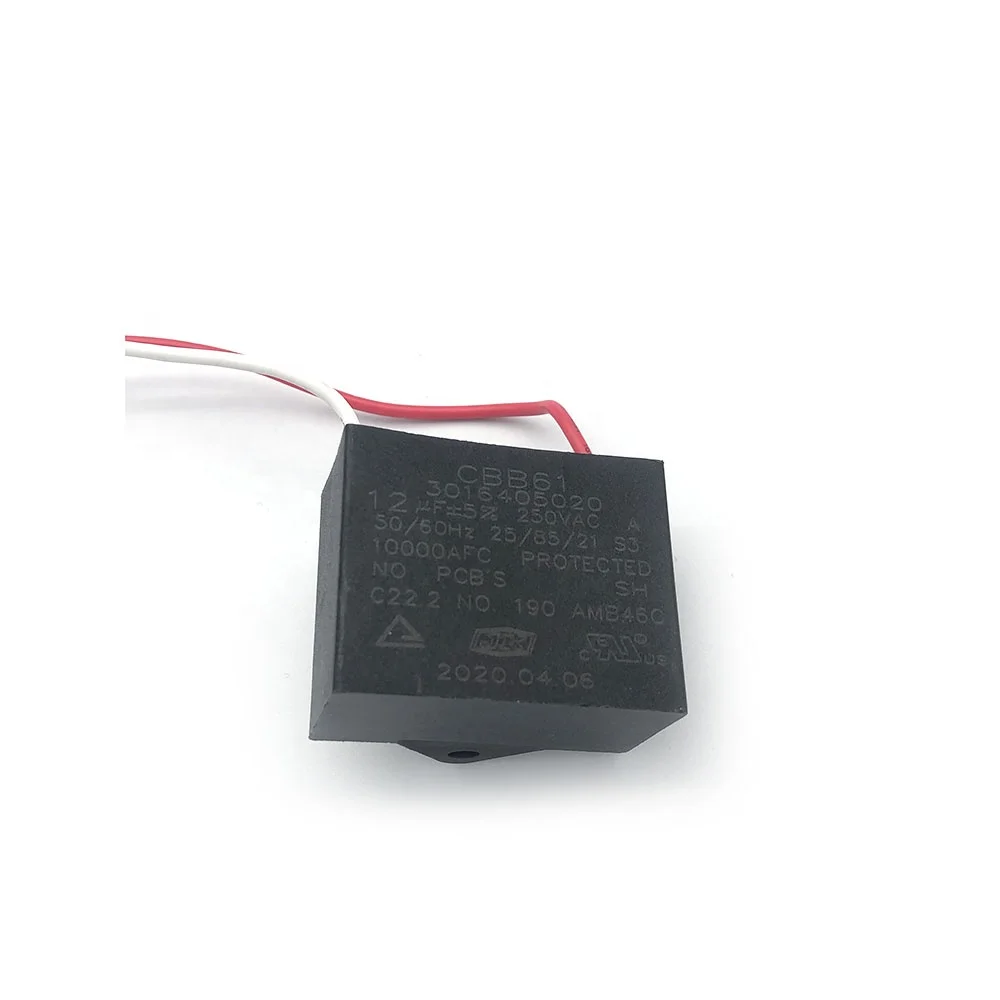 CBB61 Wire Capacitor 1-15Uf Capacitors For Fan And Ventilation