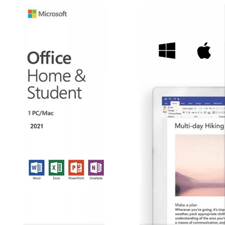 Онлайн Активация офиса 2021 дом и студент 2021 HS для windows ПК MAC серийный цифровой ключ Лицензия Доставка по электронной почте