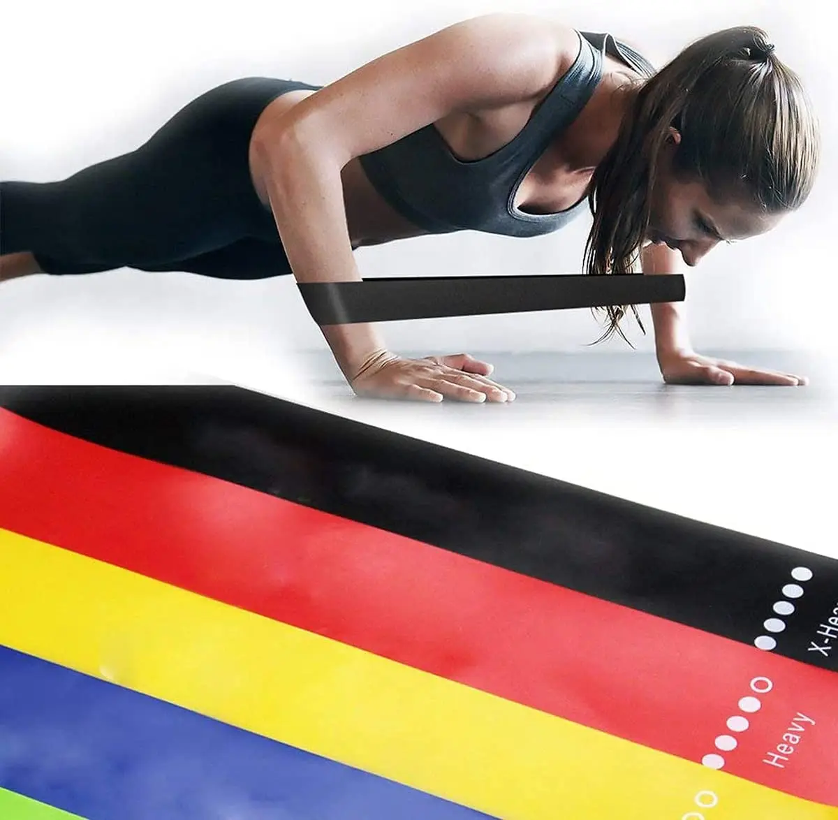 Hot Life Working Out High Quality Label Bar Training Mini Arms Toe Pattern Stretch Sets Packaging Resistance Band