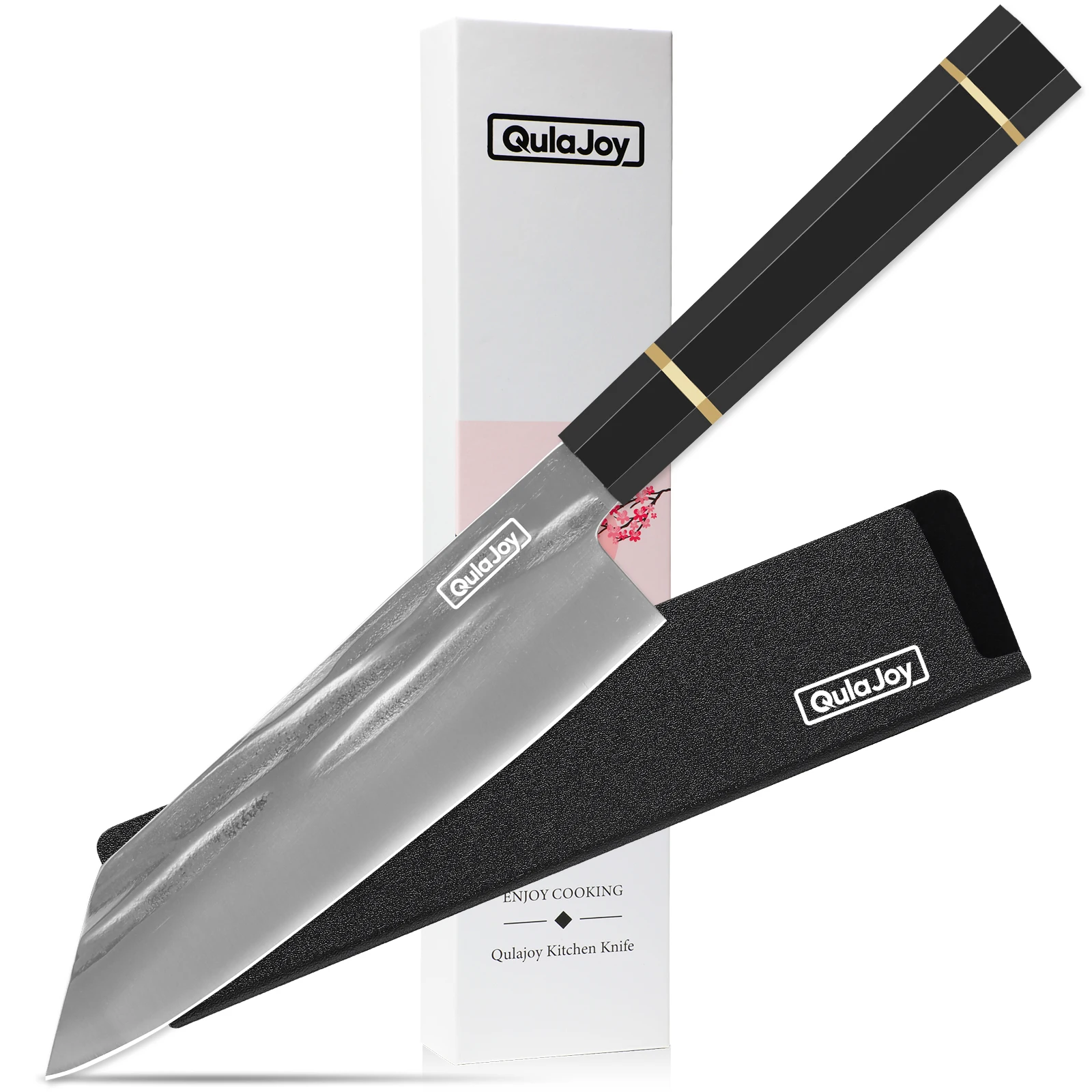 7-inch Swedish Sandvik 12C28N Japanese professional cutter hand forged with octagonal resin handle