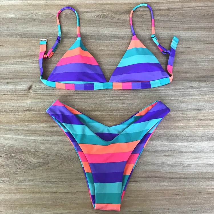 Cikini 2021 Swimwear Women Bandage Thong Brazilian Bikini