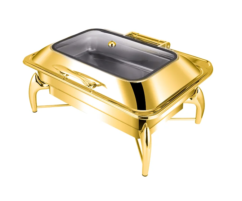 Wholesale Restaurant Hotel Supplies Buffet Luxury Hydraulic Induction Glass Chafing Dishes