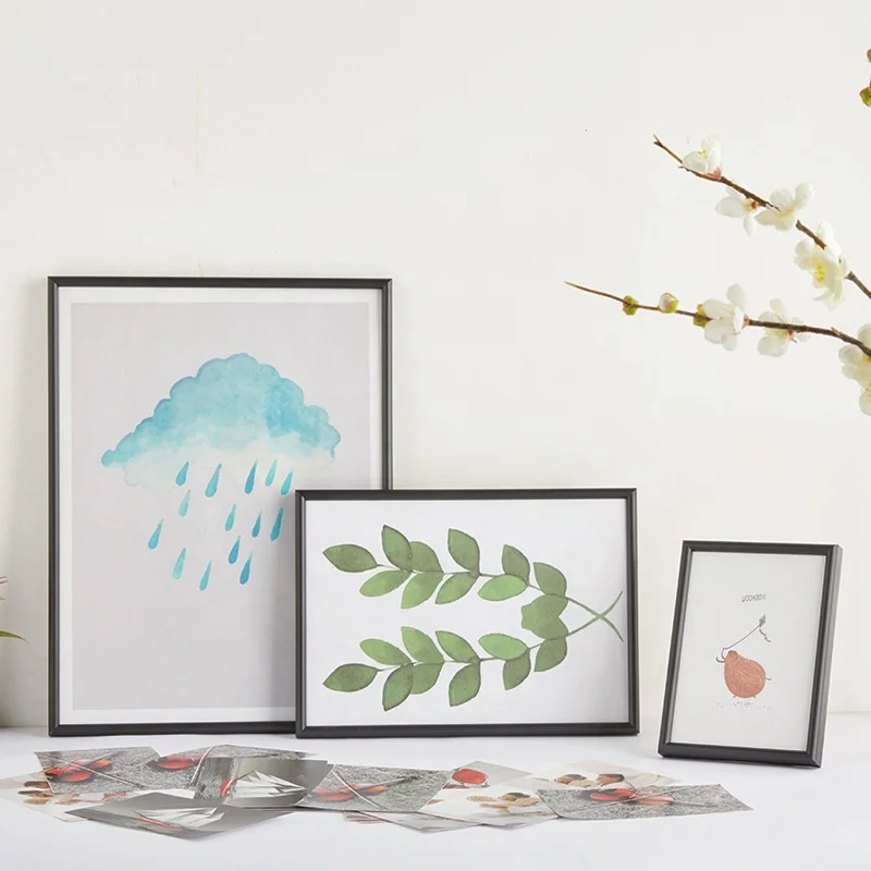 Hot Sell Photo Picture Frame Metal Aluminum Alloy Photo Frame With Glass Plexiglass