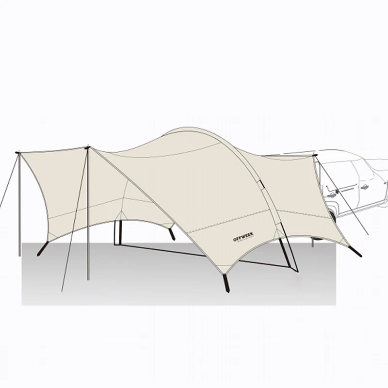 Offweek outdoor camping glamping Car Awning Tent Car Rear Tent Sunshade Shelter Suv Traveling Tent