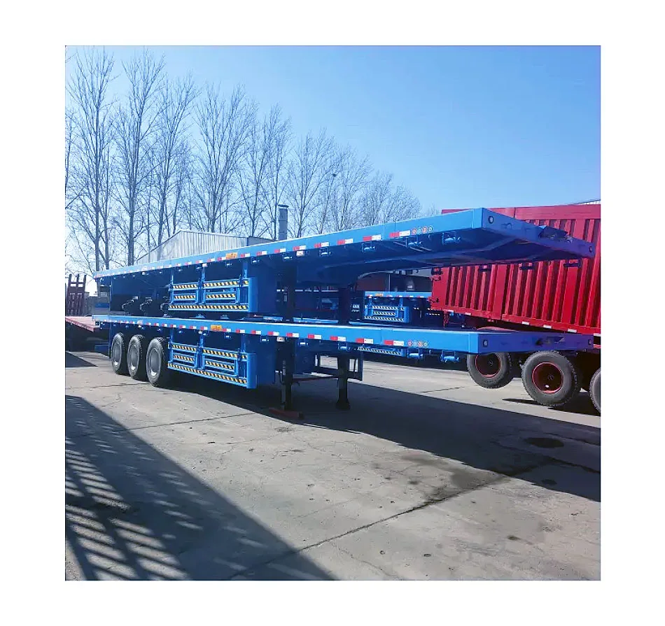 China manufacturer High-Performance 3 Axle 40ft Flatbed Trailer for Heavy-Duty Bulk Cargo Hauling
