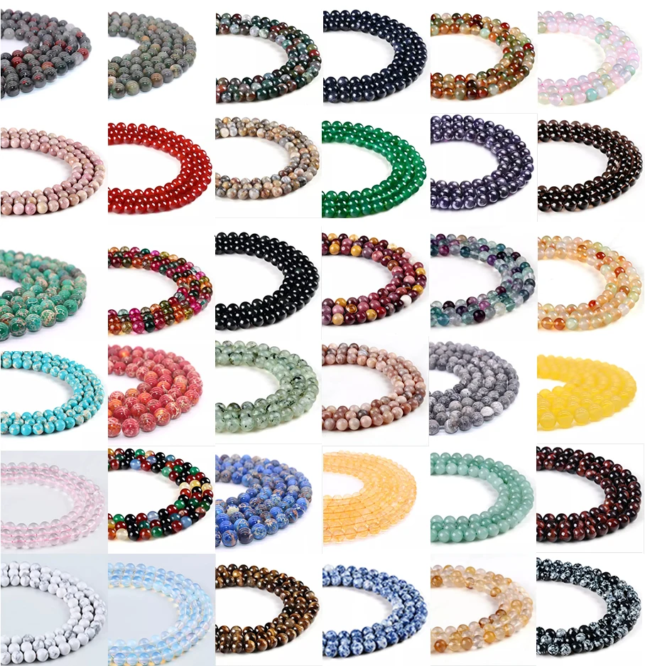 Круглые бусины в форме солнца, незакрепленные бусины из натурального камня для изготовления браслетов, ожерелий, нитка 15 дюймов, 4 мм, 6 мм, 8 мм, 10 мм, 12 мм