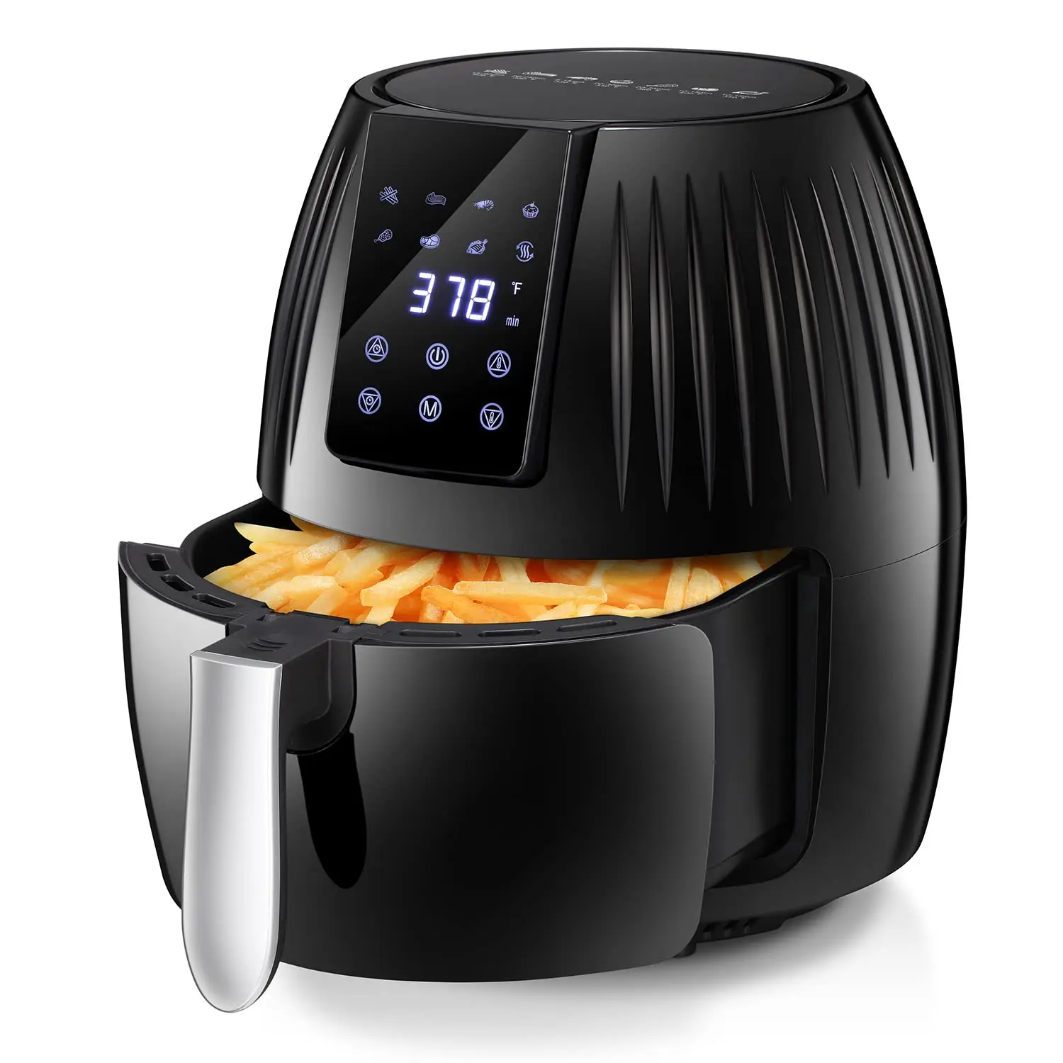 Customized Portable Electric No Oil 8 In 1 Touch Screen Baking Cooker Air Fryer With LCD Control