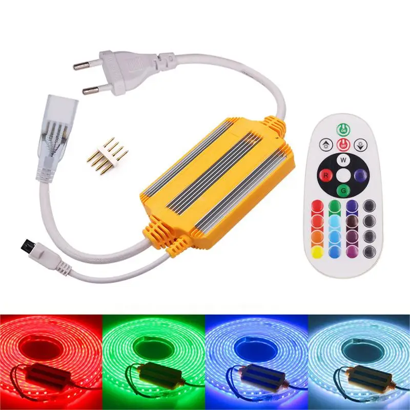 High Voltage 220V Rgb Controller New Explosion-Proof Waterproof Ip68 Aluminum Shell 4P Smd5050 Led Strip Light Controller
