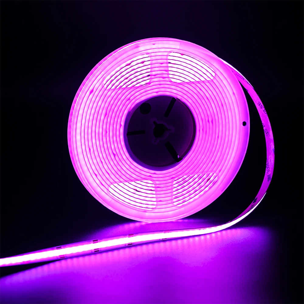 ESann DC12V 810 светодиодов/м IP20 14 Вт/м 10 мм Гибкая яркая и безупречная Светодиодная лента 16.4ft/5M COB RGB для внутреннего освещения