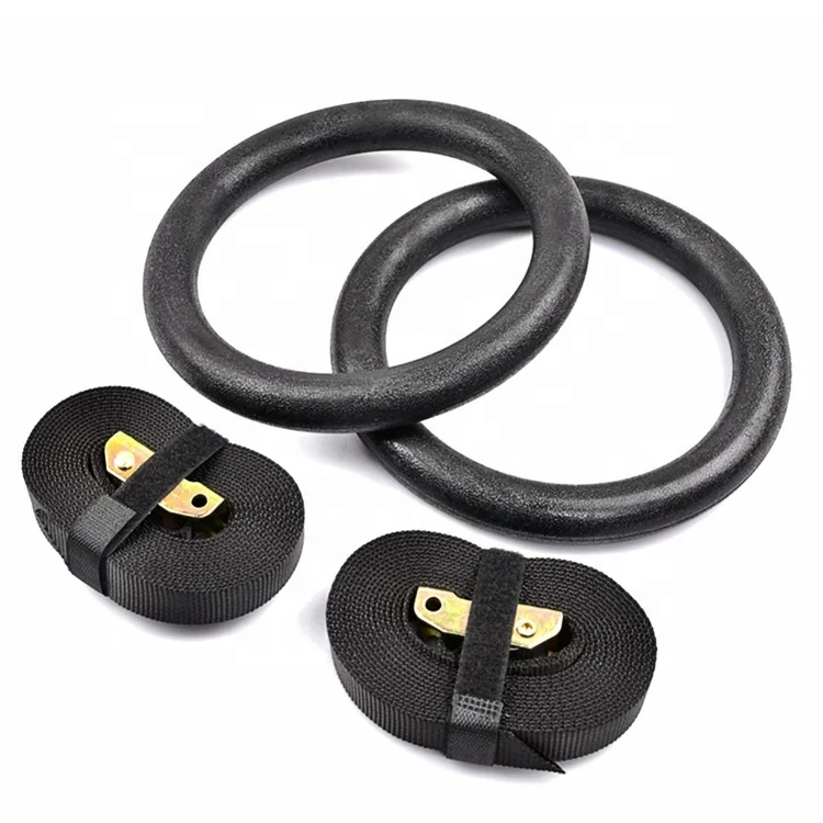 High quality Gym Rings Nylon Strap Cross Fitness ABS Training Gymnastic Rings