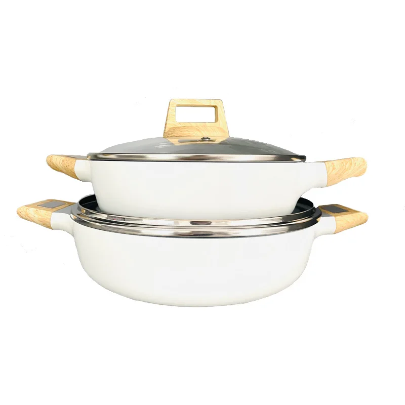 aluminium cooking pot, casserole sets, ceramic nonstick coating, cast stock pots