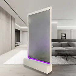 Customized tempered glass indoor floor standing aquarium waterfall