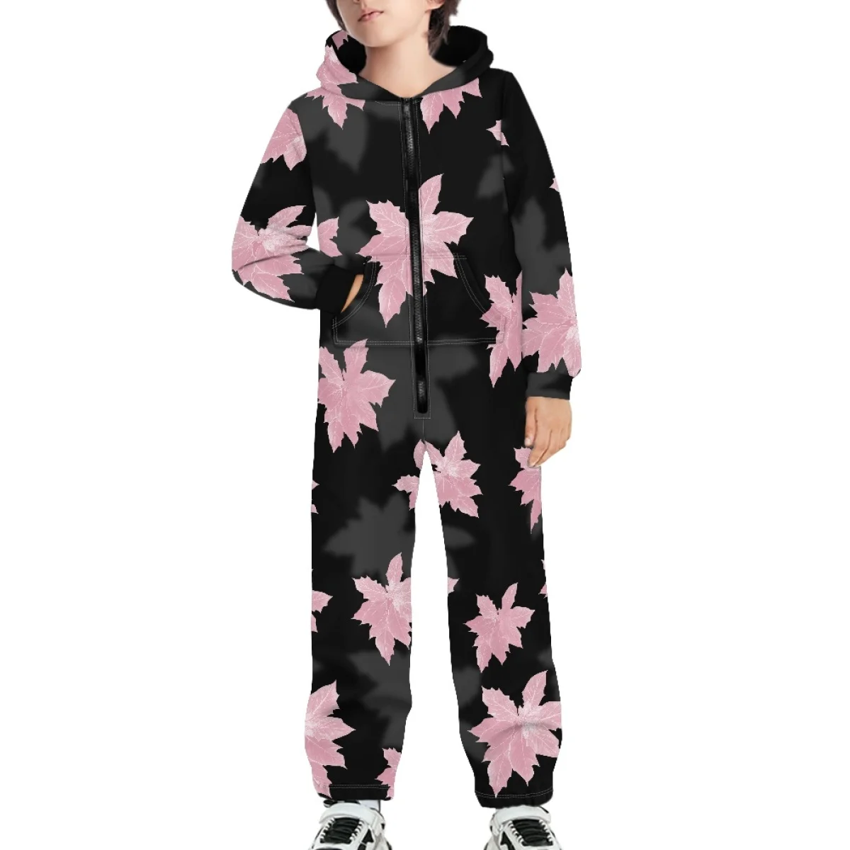Windproof Warm Custom Hawaii Pua Kalikimaka Hoodie Romper Kids Print On Demand Custom Zipper Children Jumpsuits Girl Boy