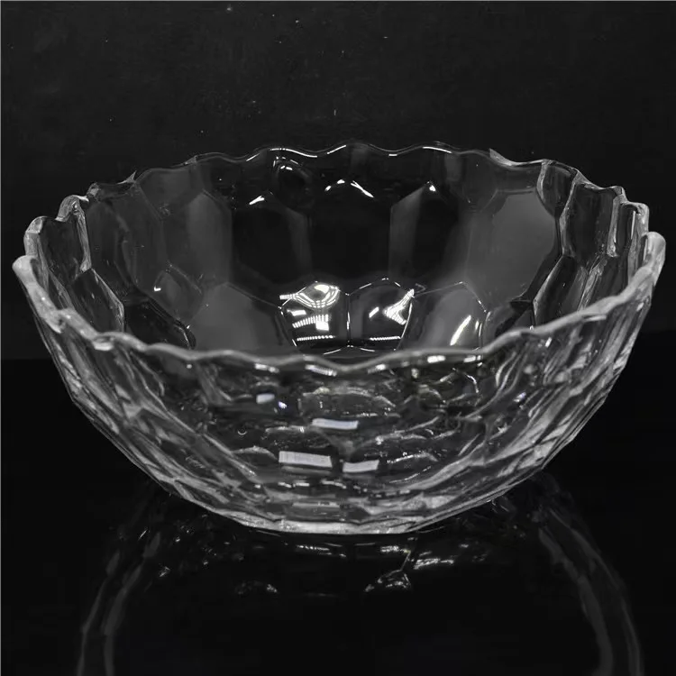 Wholesale Decorative Ceramic Fruit Salad Serving Glass Bowl Set For Hotel