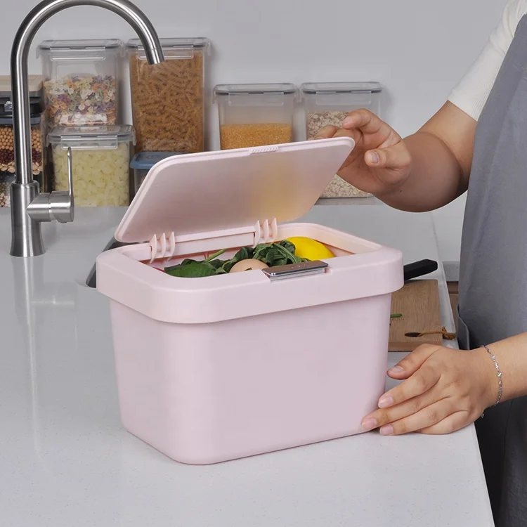 Customized Durable 1.32 Gallon New PP Kitchen Compost Bin Indoor Home Recycle Plastic Compost Bins