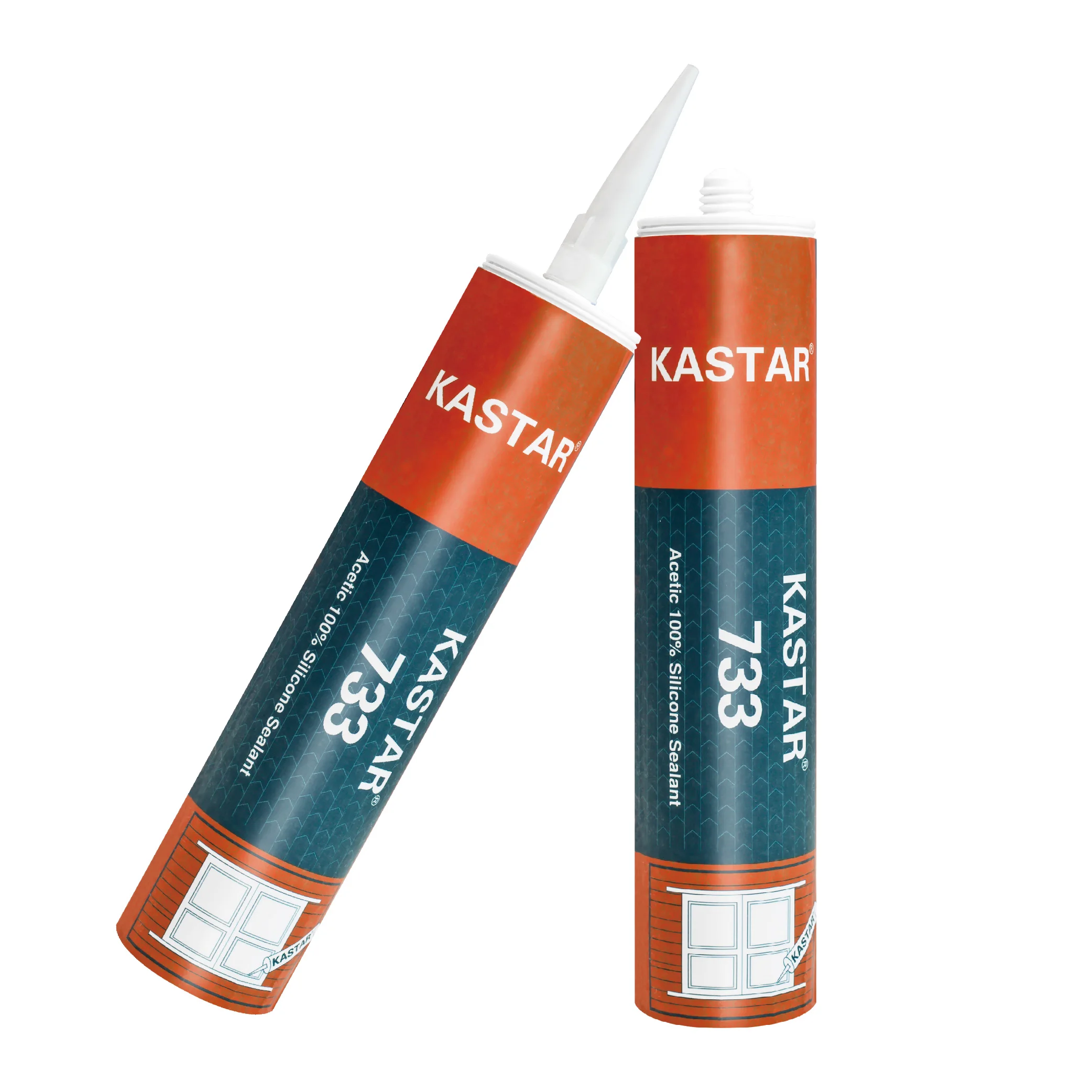 KASTAR Acetoxy Acetic 100%Cure Silicone Sealant Cartridge Price Production Line Weatherproof dow corning silicone sealant