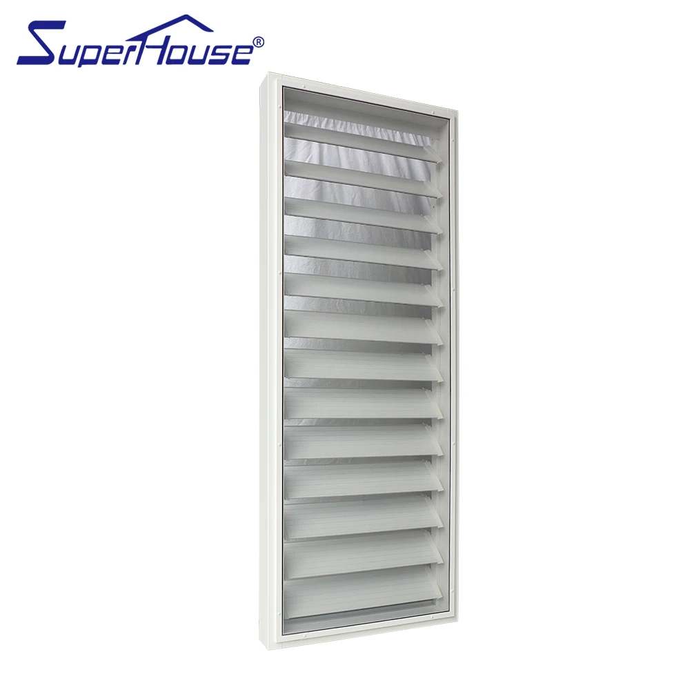 Aluminum insulated glass sun louver windows louvre window factory supply