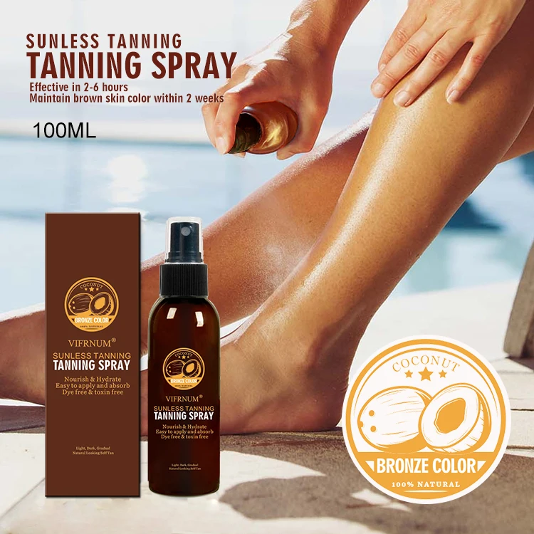 professional 100ml self tanning water mist sunless brown spray tan