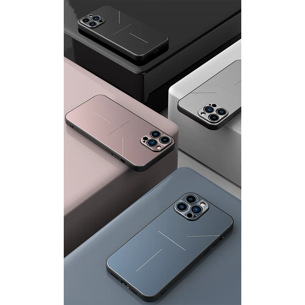 Geili Manufacture Hot Selling Aluminum Alloy Metal Style With Tpu Material Anti Fall Mobile Phone Case For Iphone 11 12 13