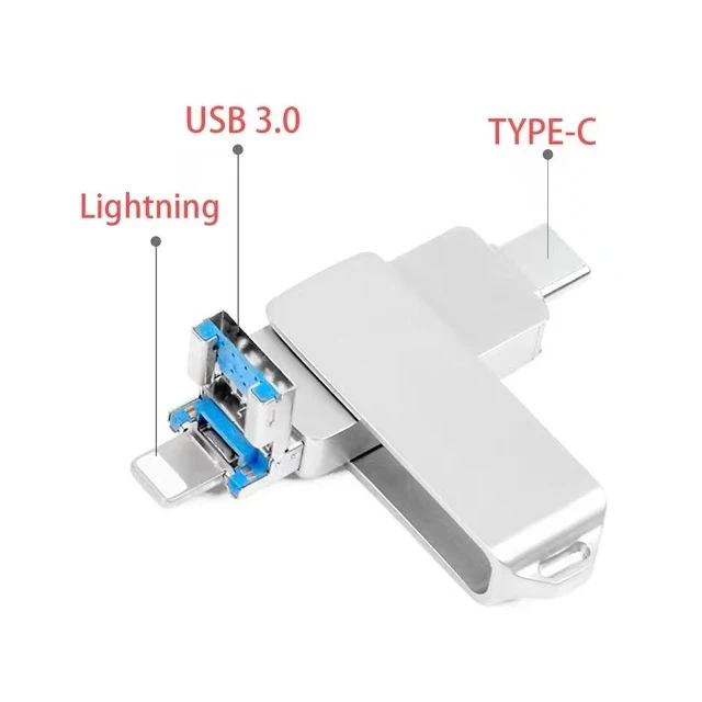 High quality Phone storage gift Brand New Usb C Flash Drive 8gb 16gb 32gb 64gb 128gb Metal Rotating Usb Flash Drive