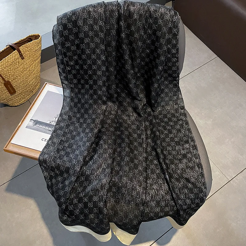 High Quality Newest Long Soft Cotton Viscose Print Scarf Shawl Ladies Brand Inspired Design Scarves Hijabs