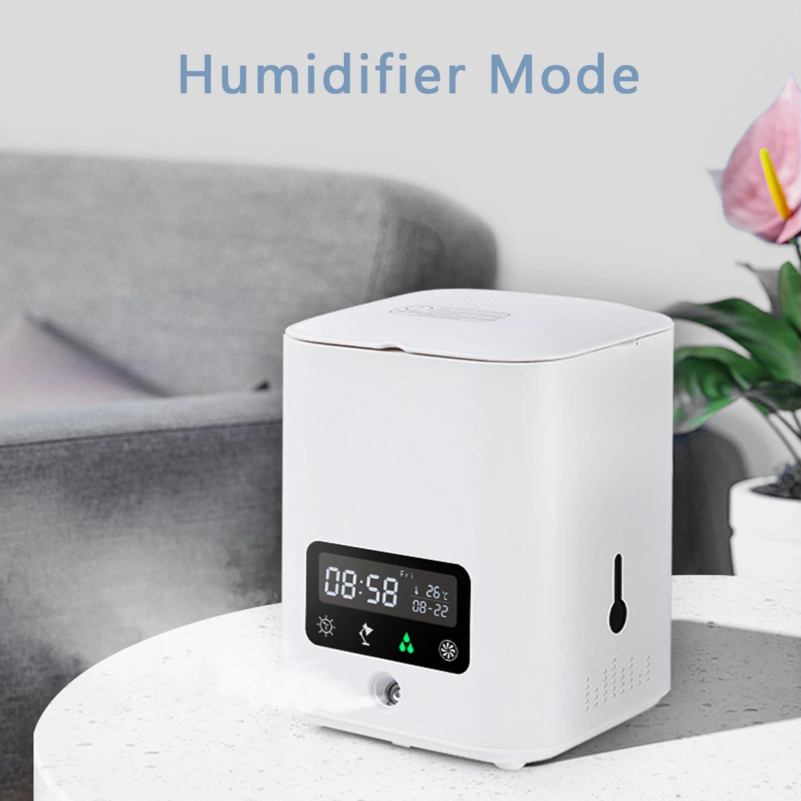 Liweida  Smart Mini Garden Indoor Grow Light Height Adjustable Flower Pots & Planters With Humidifier Air Purifier Alarm clock