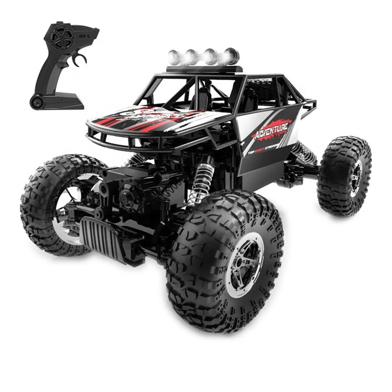 Hot Selling DEERC DE45 Professional Remote Control Car Toys Dual Motors Metal Shell 1/16 Off Road RC Car 4WD Rock Crawler